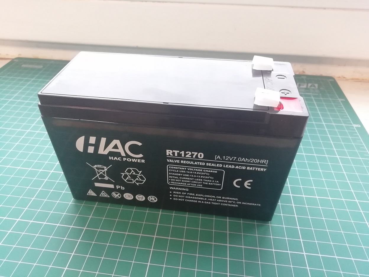 Батарея аккумуляторная HAC RT1270A, F2, 12V/7Ah, 151х65х94(100) ДхШхВ, 1.9 кг, 6-8 лет