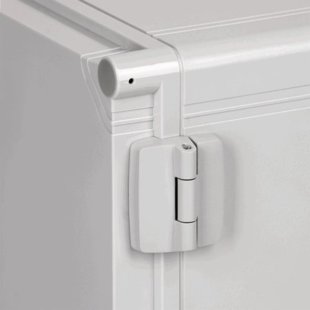 Cubo W 300 x 400 x 187, с петлями и замками, рамная вставка, серая крышка, PC, IP66