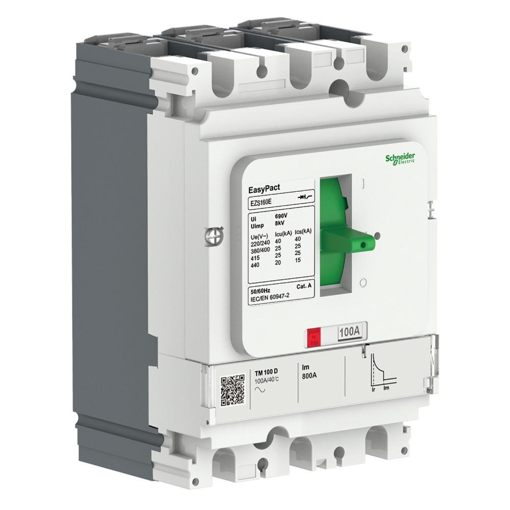 АВТОМАТИЧЕСКИЙ ВЫКЛЮЧАТЕЛЬ EASYPACT EZS160F TM100D 3П3Т 36kA НЕРЕГУЛИРУЕМЫЙ