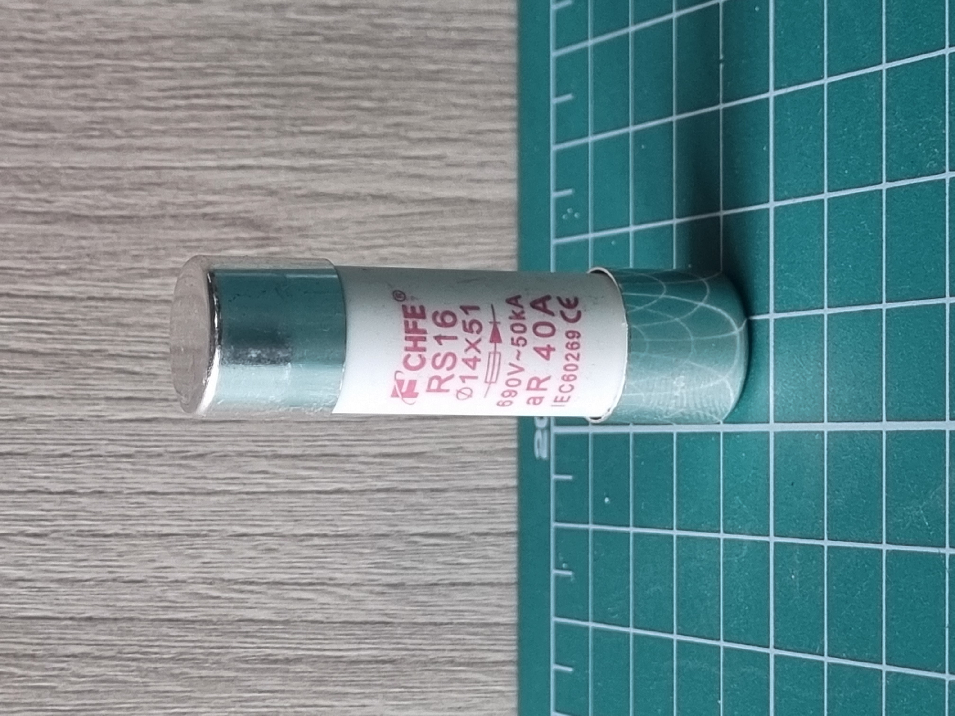 Вставка плавкая цилиндр. RS16, 40A, 690VAC, 50kA, 14х51mm, тип aR (RS16-40AR)