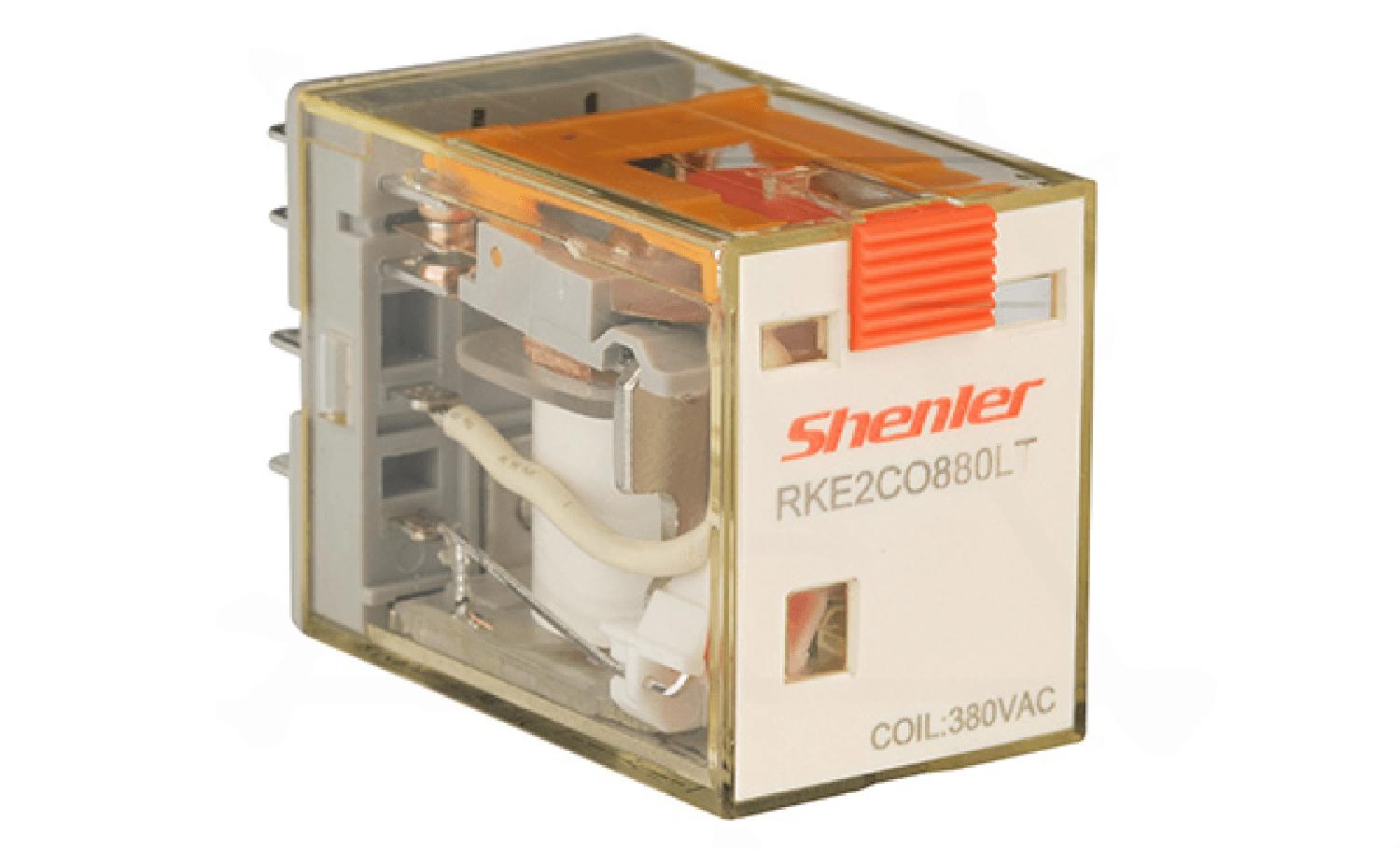 Реле RKE2CO880LT, 2CO, 7A(250VAC/30VDC), 380VAC, мех. индикация, тест-кнопка с блокировкой, LED