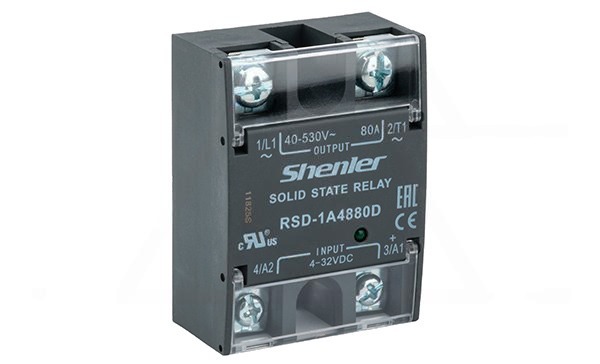 Реле твердотельное RSD-1A4880D, однофазное, 1NO, 80А(40_530VAC), 4_32VDC, W=45mm