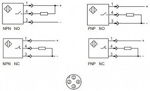 LANBAO LR18XCN20DPOY-E2 индуктивный датчик М18x85 PNP NO Sn=20мм разъем М12