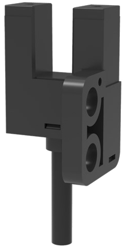 LANBAO PU05M-TGPR-R Оптический щелевой датчик 5 мм, инфракрасный светодиод, PNP, NO+NC, 5...24 DC, ABS, щелевой, кабель 1 м, IP65