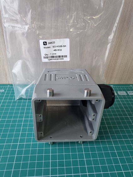 Корпус разъема, размер H32B, кабельный, угловой ввод M32, металл, IP65, RAL 7037