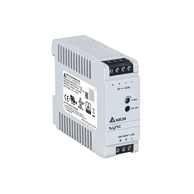 Блок питания импульсный Sync, 30W, 6А, 85_264VAC(120_375VDC) / 5VDC, DIN35, винт.клеммы, пл.корпус