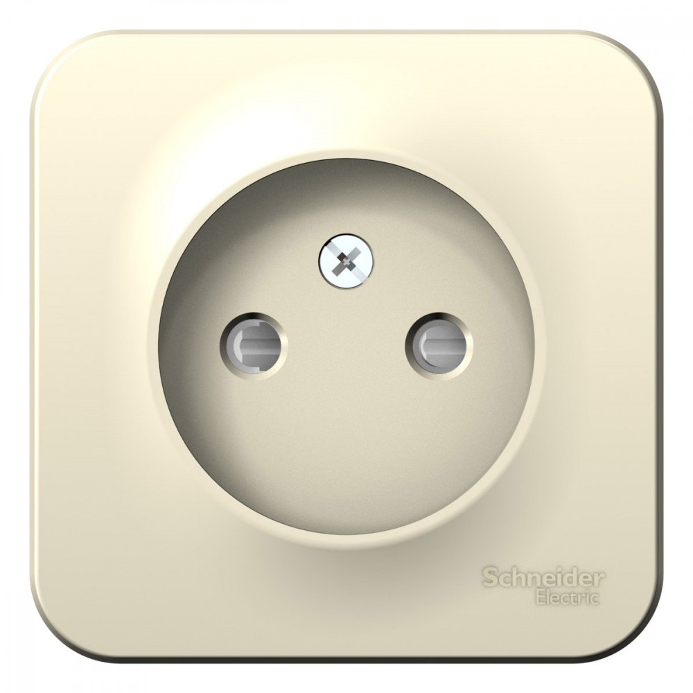 BLANCA О/У РОЗЕТКА без заземления со шторками, ИЗОЛ.ПЛ., 16А, 250В, МОЛОЧНЫЙ