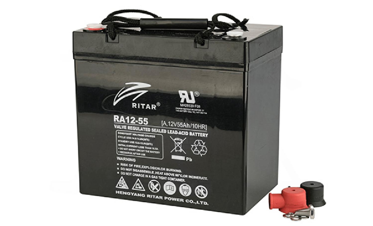 Батарея аккумуляторная Ritar RA12-55A, F11(M6), 12V/55Ah, 216x229x138 HxLxW, 15kg, 12 лет