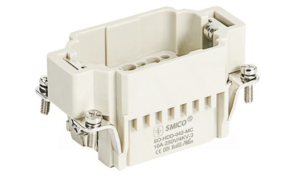 Корпус вставки контактной, размер H10B, тип вилка, 42P+PE, 10A, 250V, обжимной контакт