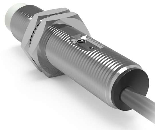 LANBAO CR12CN04DNO Емкостной датчик 4 мм, 10…30 DC, NPN, NO, незаподлицо, никелированная латунь, каб
