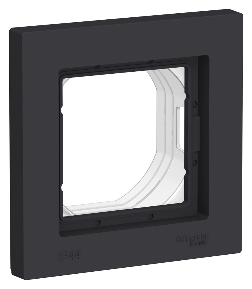 ATLASDESIGN AQUA 1-постовая РАМКА, IP44, КАРБОН