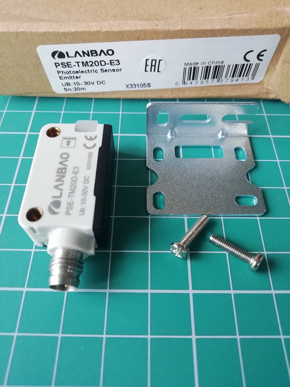LANBAO PSE-TM20D-E3 оптический датчик 32,5x20x12мм Sn=20м (T-тип) разъем M8 /передатчик