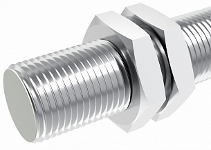 LANBAO LR12XCF06DPOY Индуктивный датчик 6 мм, цилиндрический, заподлицо, 10…30 DC, PNP, NO, никелированная латунь, кабель, IP67