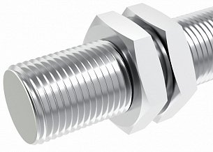 LANBAO LR12XCF06DPOY Индуктивный датчик 6 мм, цилиндрический, заподлицо, 10…30 DC, PNP, NO, никелированная латунь, кабель, IP67