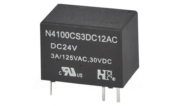 Реле N4100CHS3DC12AC, 1CO, 3A(125VAC/30VDC), 12VDC, Ag, для печатных плат, IP67
