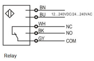 LANBAO PTF-DM5SK оптический датчик 50x50x17мм 12-240 DC / 24-240 AC Реле Sn=5м (R-тип) кабель 2м