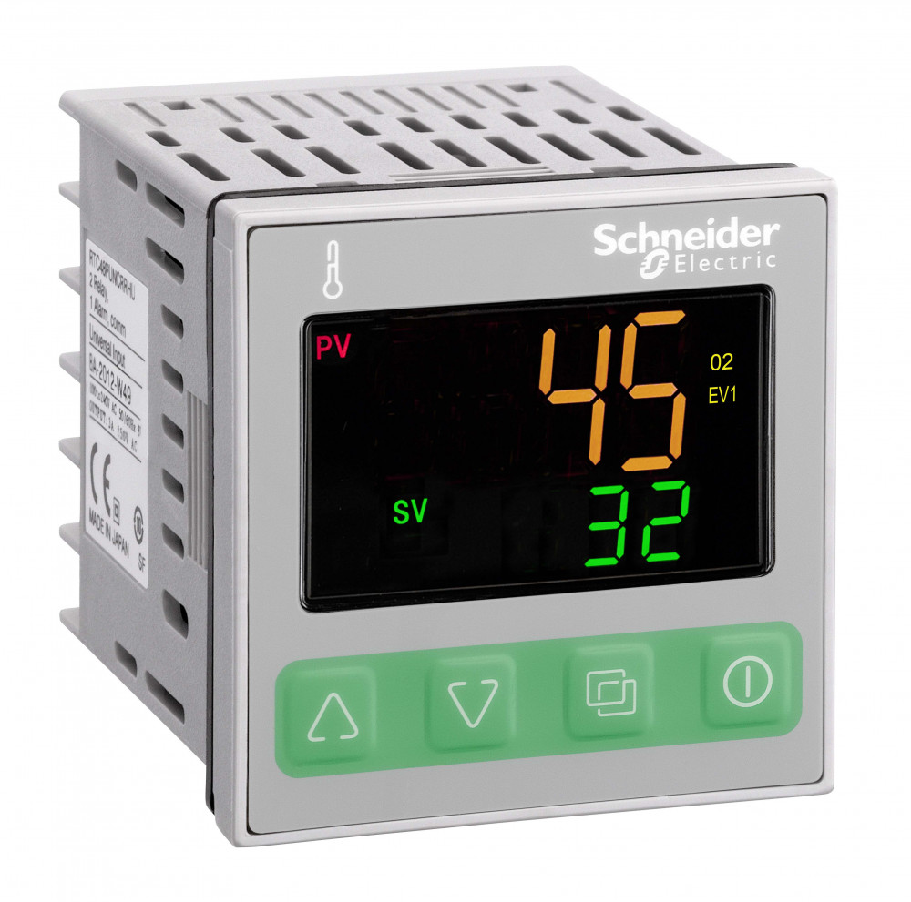 ТЕМП. КОНТ., 48 x 48, УНИВ. ВХ., 1 АВАР. ВЫХ., 2 ТТР, MODBUS, 24 V AC\DC