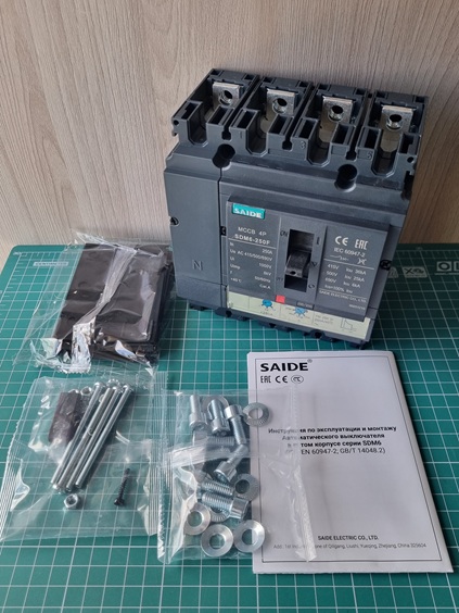 Авт. выключатель SDM6-250F 4P, In=250A, TMA Ir=0.8_1In, Ii=5_10In, Icu/Ics=36kA/400V