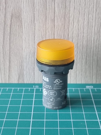 Светосигнальная арматура CL2-523Y, желтая, 230VAC, IP66, 22mm