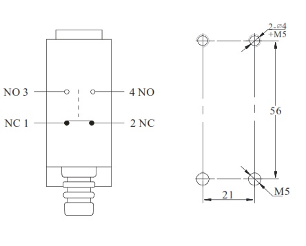 LANBAO LSAR-8111 концевой выключатель NO/NC плунжер