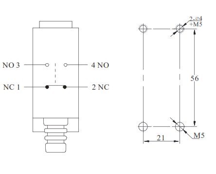 LANBAO LSAR-8111 концевой выключатель NO/NC плунжер