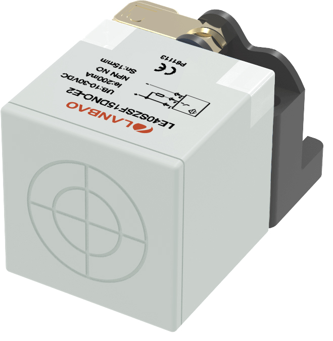 LANBAO LE40SZSF20DPOY-E2 индуктивный датчик 40x40x66мм PNP NO Sn=20мм разъем M12