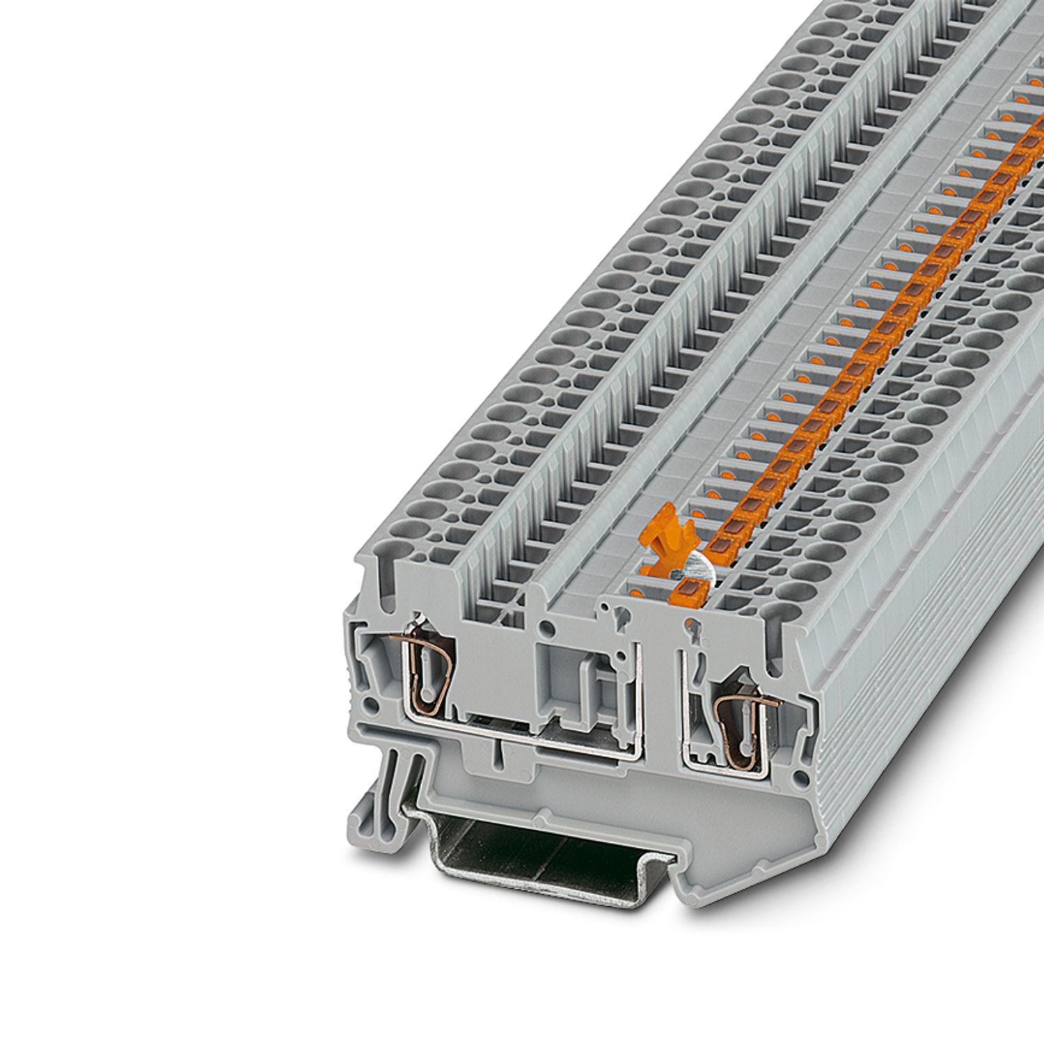 Клемма с ножевым размыкателем ST 2,5-MT /5,2mm, пружинная, 2 присоед., 2,5(max 4)mm2, 20A, 400V, серая