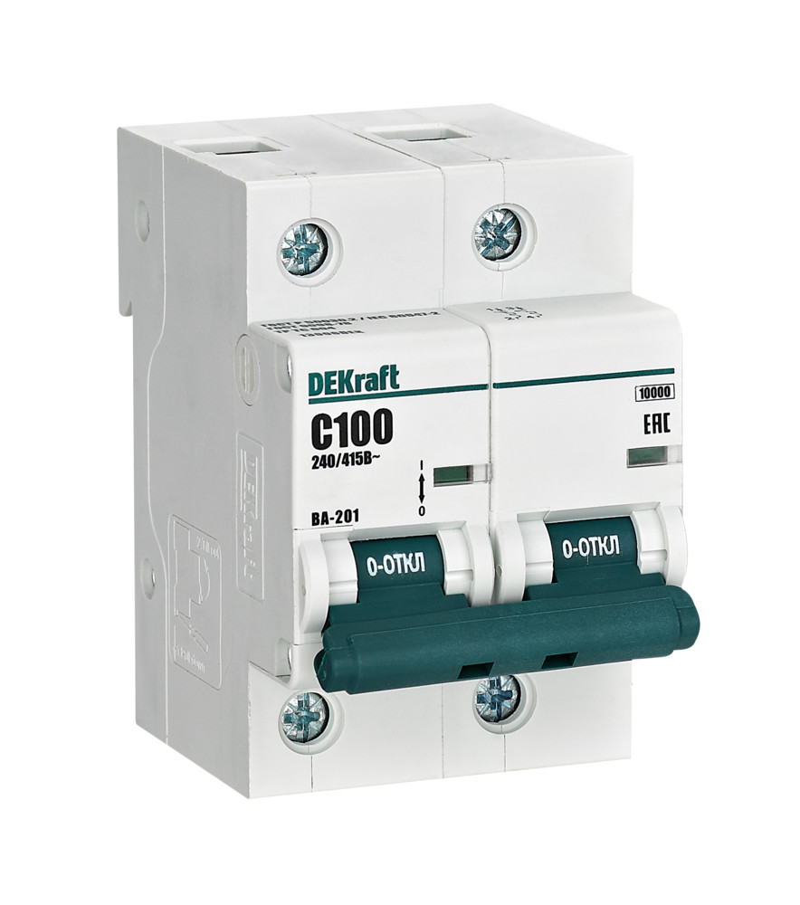 Авт. выкл. 2Р 100А х-ка С ВА-201 10кА
