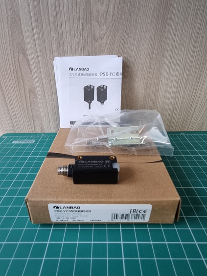 LANBAO PSE-YC35DNBR-E3 оптический датчик 32,5x20x12мм NPN NO/NC Sn=350мм BGS (D-тип) разъем M8