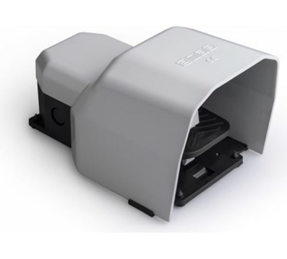 Педаль одиночная, 1НО+1НЗ, с защитным кожухом (алюминий) серого цвета, основание для рукояти (250В AC, 4А), IP65 PDKA11BX10G