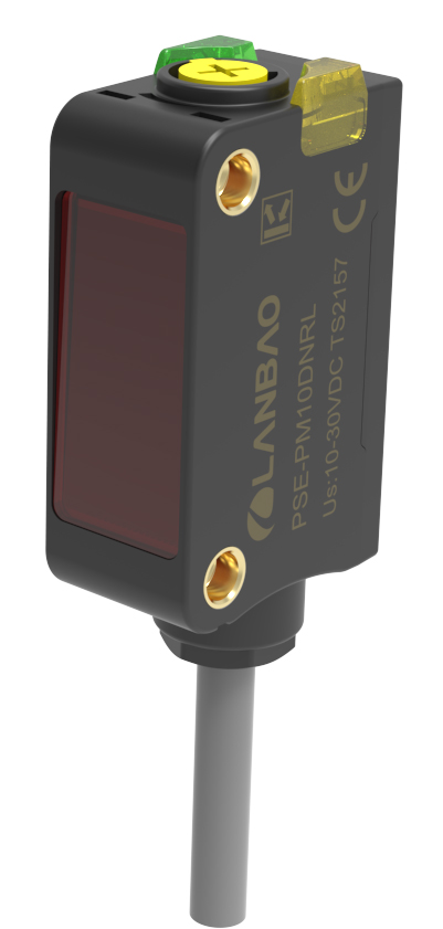 LANBAO PSE-PM10DPRL оптический датчик 32,5x10,6x20мм PNP NO/NC Sn=10м LASER (R-тип), кабель 2 м