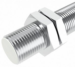 LANBAO LR12XBF02DNOW Индуктивный датчик 2 мм, цилиндрический, заподлицо, 10…30 DC, NPN, NO, никелированная латунь, кабель, IP67