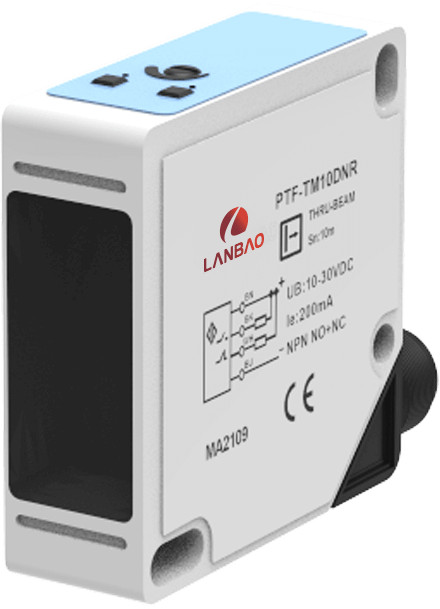LANBAO PTF-BC100DNR-E2 оптический датчик 50x50x17мм 10-30DC NPN NO+NC Sn=1м Разъем (D-тип)