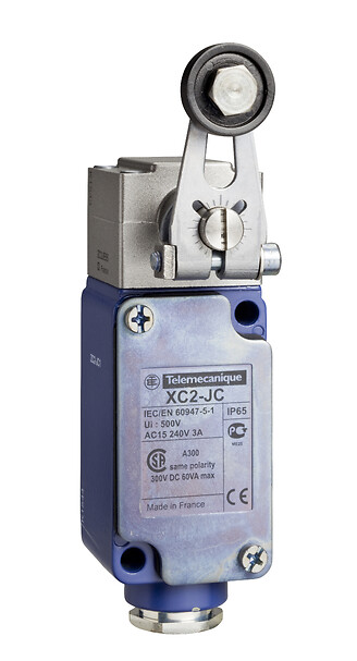 Limit switch, Limit switches XC Standard, XC2 J, roller lever, 1 C/O