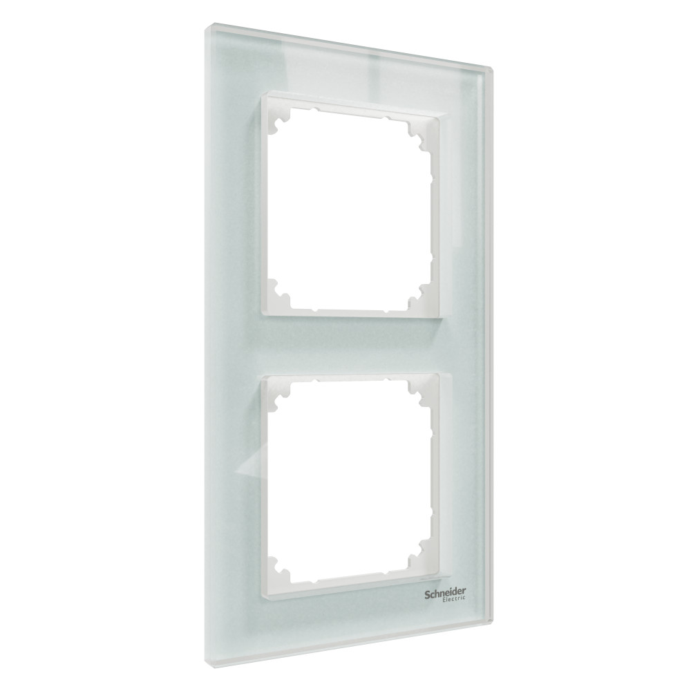 MERTEN M-Elegance РАМКА стеклянная 2 поста, БЕЛЫЙ КРИСТАЛЛ, SM