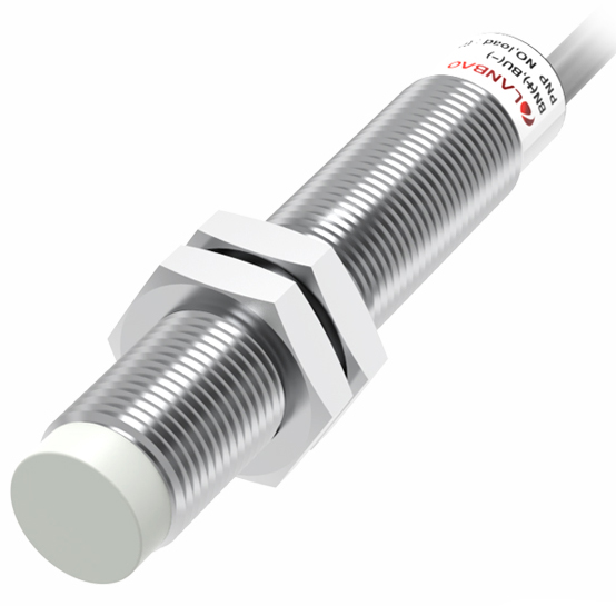 LANBAO LR12XCN10DNOY Индуктивный датчик 10 мм, цилиндрический, незаподлицо, 10…30 DC, NPN, NO, никел