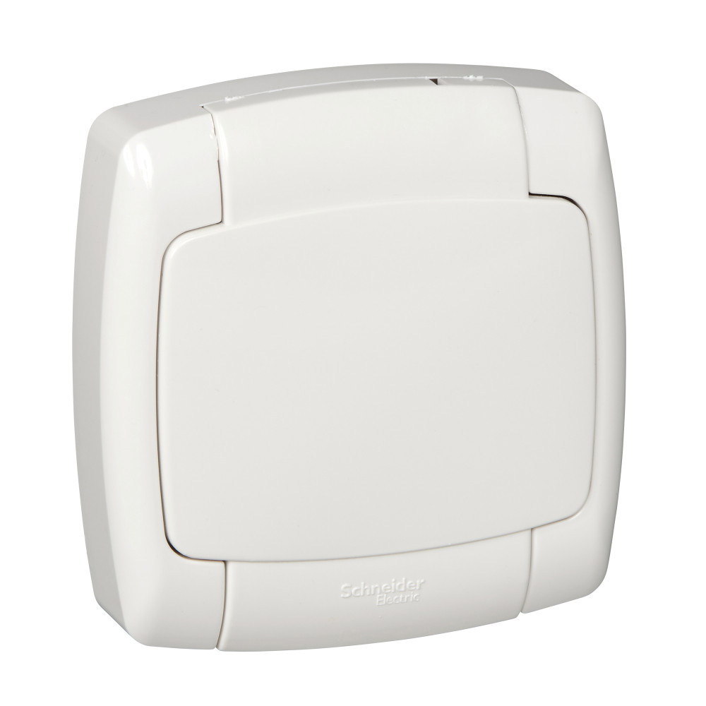 РОНДО IP44 С/У РОЗЕТКА с заземлением со шторками, 16А, 250В, БЕЛЫЙ. Россия