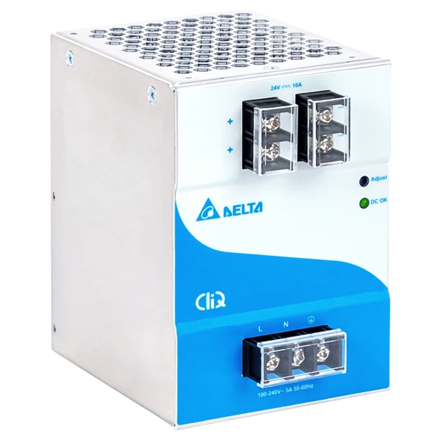 Блок питания импульсный CliQ, 240W, 10А, 85_264VAC (120_375VDC) / 24VDC, DIN35, винт.клеммы, ал.корпус
