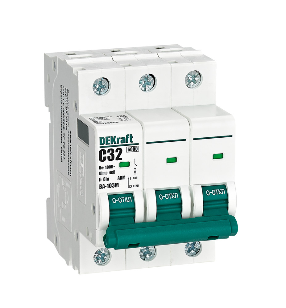 Авт. выкл. без теплозащиты 3P 32А х-ка C 6кА ВА-103M
