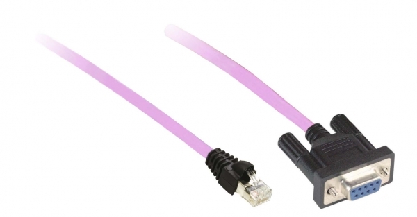 CANOPEN CABLE, 3M, SUB-D 9 FEMALE/RJ45
