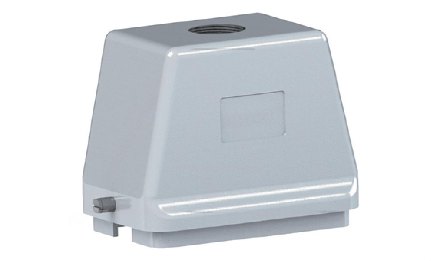 Корпус разъема, размер H48B, кабельный, верхний ввод M40, металл, IP65, RAL 7037