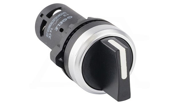 Переключатель 0-1 моноблочный, фикс., черный, 1NO+1NC, IP64