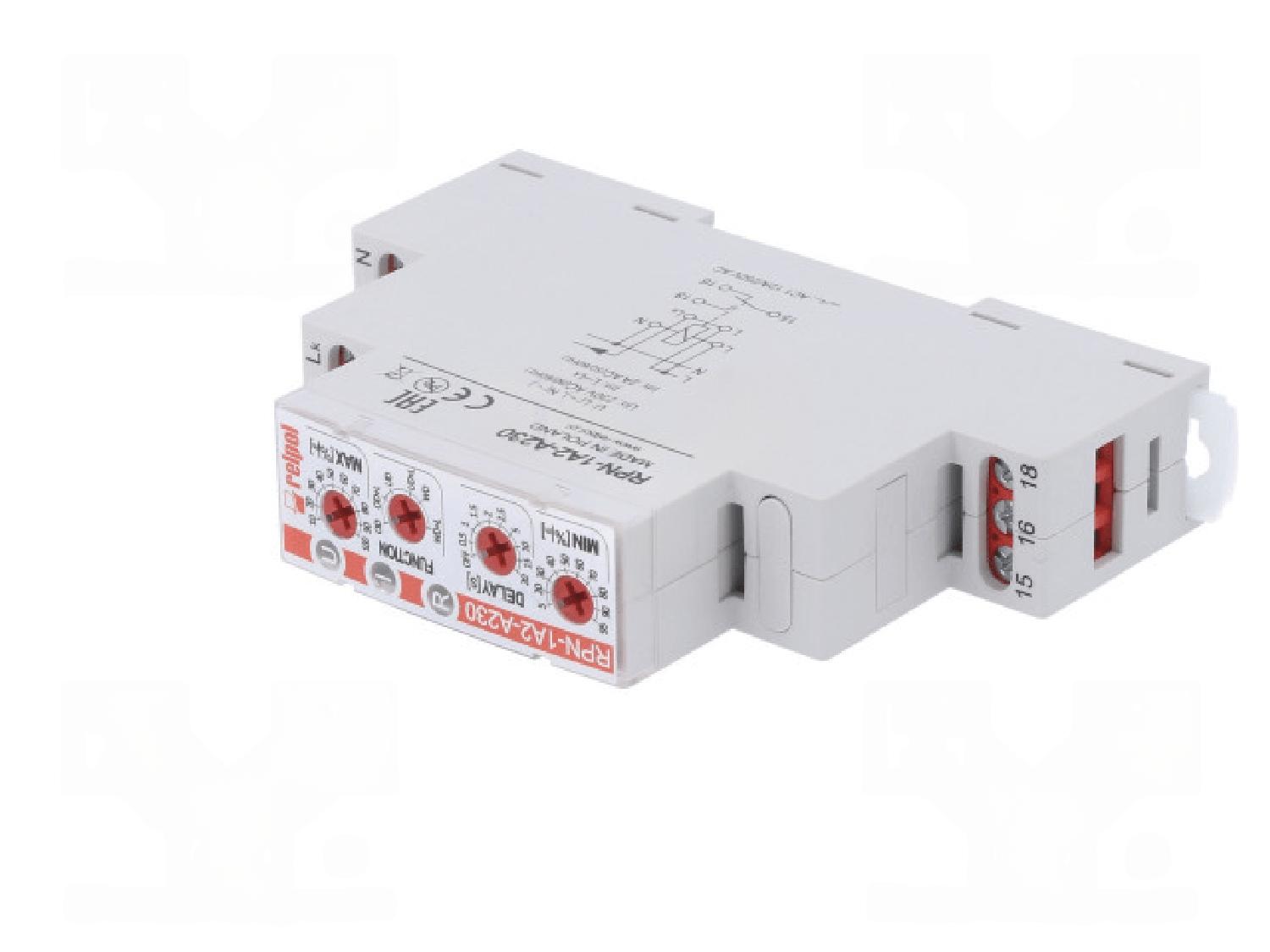 Реле контроля тока RPN-1A2-A230, однофазное, In=2A(0.1_2A), 1CO, 12A(250VAC/24VDC), 230VAC, Imin/Imax/окно, задержка 0_20s, память ошибки, LED, 1M