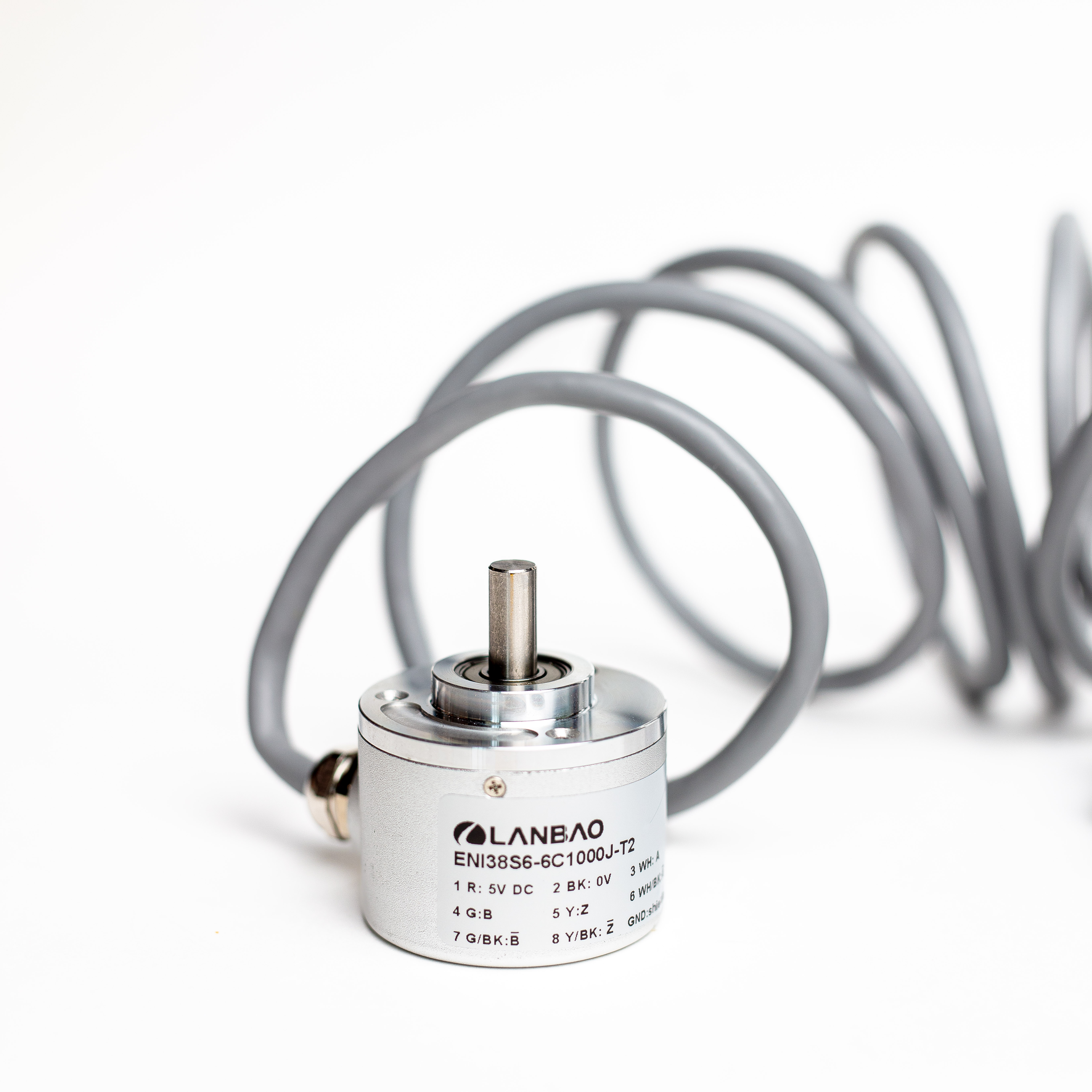 LANBAO ENI38S6-6C500J-T2 энкодер ?38 сплошной вал 6мм 500имп/об TTL 5VDC кабель 2м