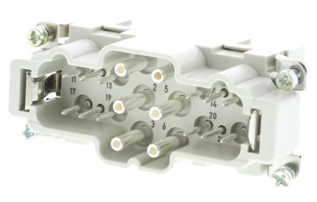  Разъем HAN, "папа", Han Com, 18PIN (6+12), размер 16В, Iном.1: 40А HARTING Technology Group 09 38 018 2601