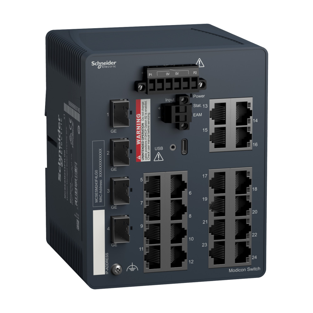 Коммутатор управляемый Modicon, 20TX/4SFP 1Gb