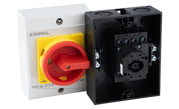 Выключатель нагрузки UKP1-425, 3Р+N, 25А(AC21), 440VAC, 7.5kW(AC23A), красная блокируемая рукоятка, в корпусе IP65