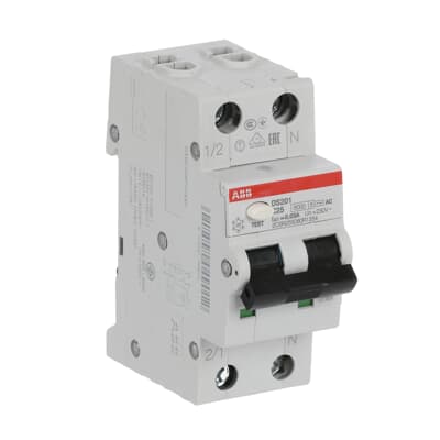 Дифф. авт. выключатель DS201 C25 AC30, 1P+N C 25A 30mA Icu=10kA 2M