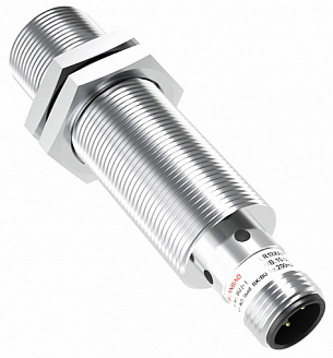 LANBAO LR18XCF05LUM-E2 Индуктивный датчик 5 мм, цилиндрический, заподлицо, 15…30 DC, 0…10 V, никелированная латунь, разъем  м12, IP67