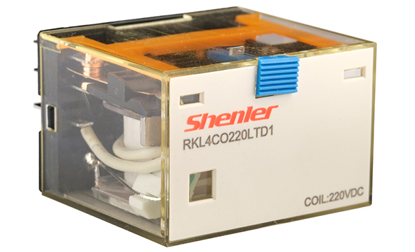 Реле RKL4CO220LTD1, 4CO, 10A(250VAC/30VDC), 220VDC, мех. индикация, тест-кнопка с блокировкой, диод +A1/-A2, LED